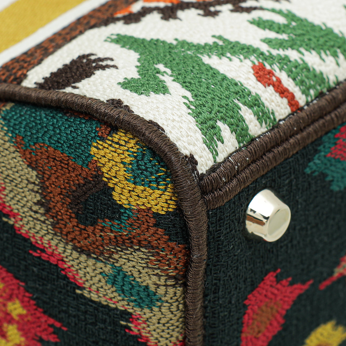 Christian Dior Multicolor Lady D-Lite Paisley Embroidery Medium