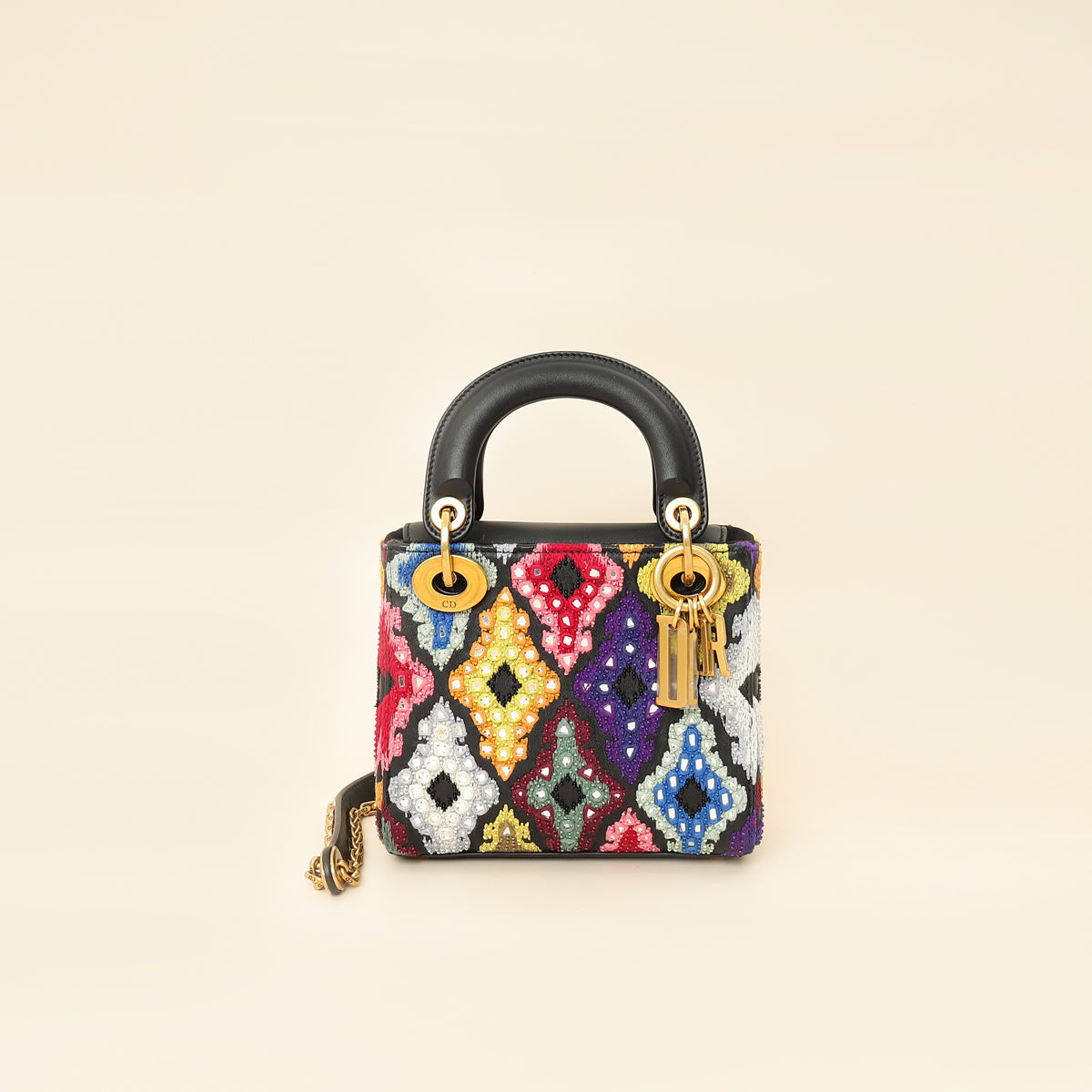 Christian Dior Multicolor Lady Dior Mini Embroidered Bag-Christian Dior-THE CLOSET