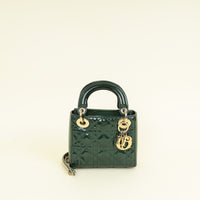 Christian Dior Green Mini Lady Dior Chain Bag