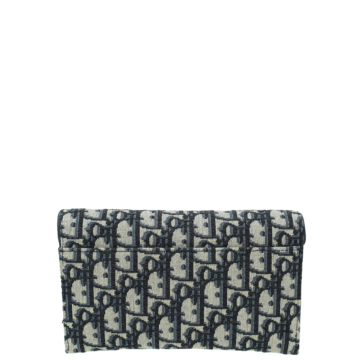 Christian Dior Navy Blue Saddle Oblique Chain Wallet-Christian Dior-THE CLOSET