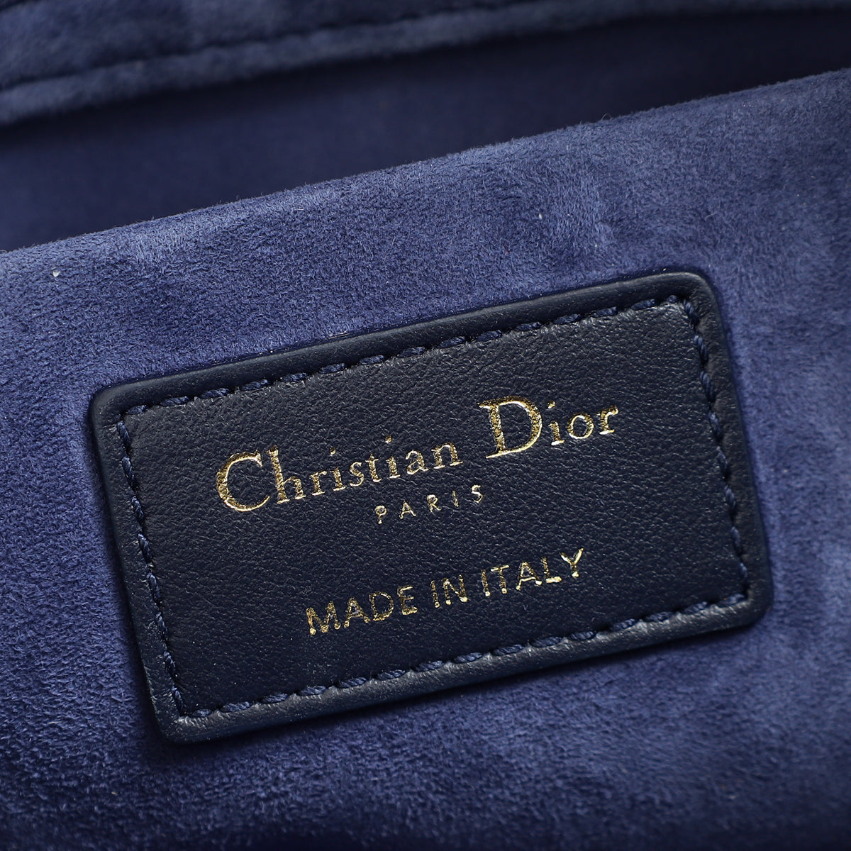 Christian Dior Navy Blue Lady D-Joy Tweed Medium Bag – THE CLOSET