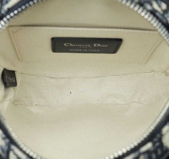 Christian Dior Navy Blue Oblique Baby Ball Crossbody Bag
