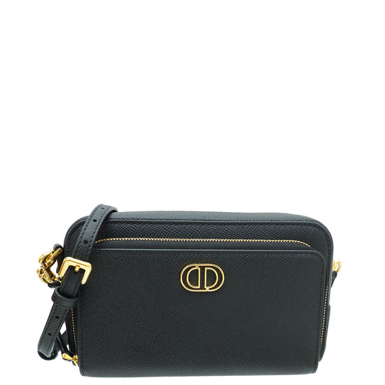 Christian Dior Black Caro Double Pouch