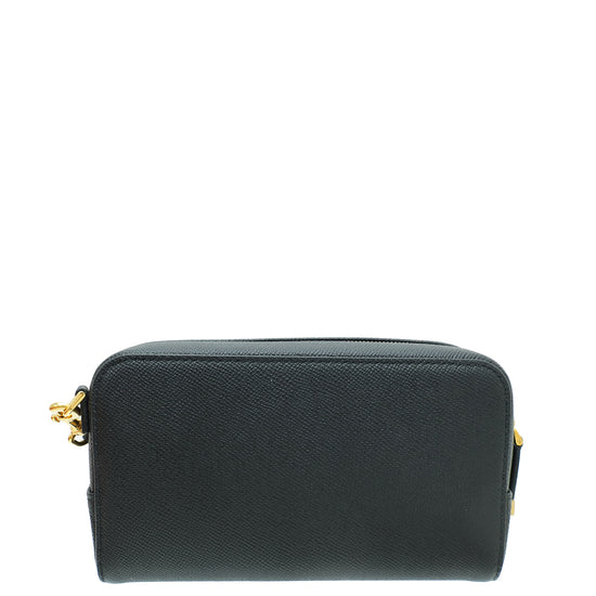 Christian Dior Black Caro Double Pouch