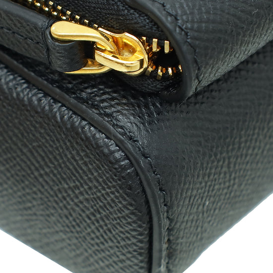 Christian Dior Black Caro Double Pouch