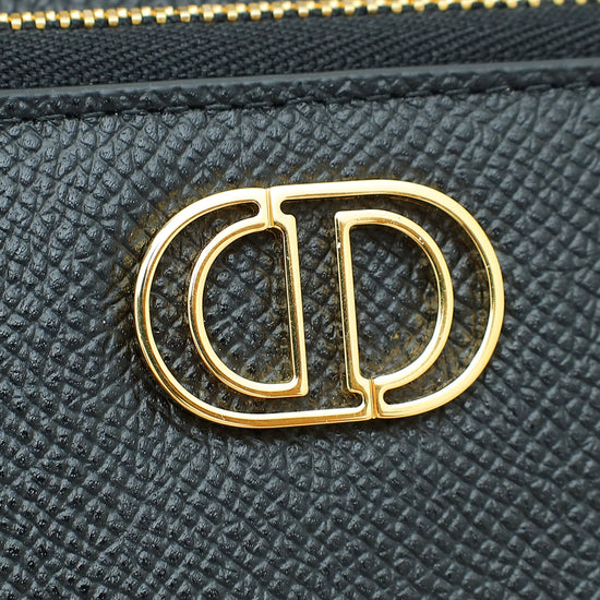 Christian Dior Black Caro Double Pouch