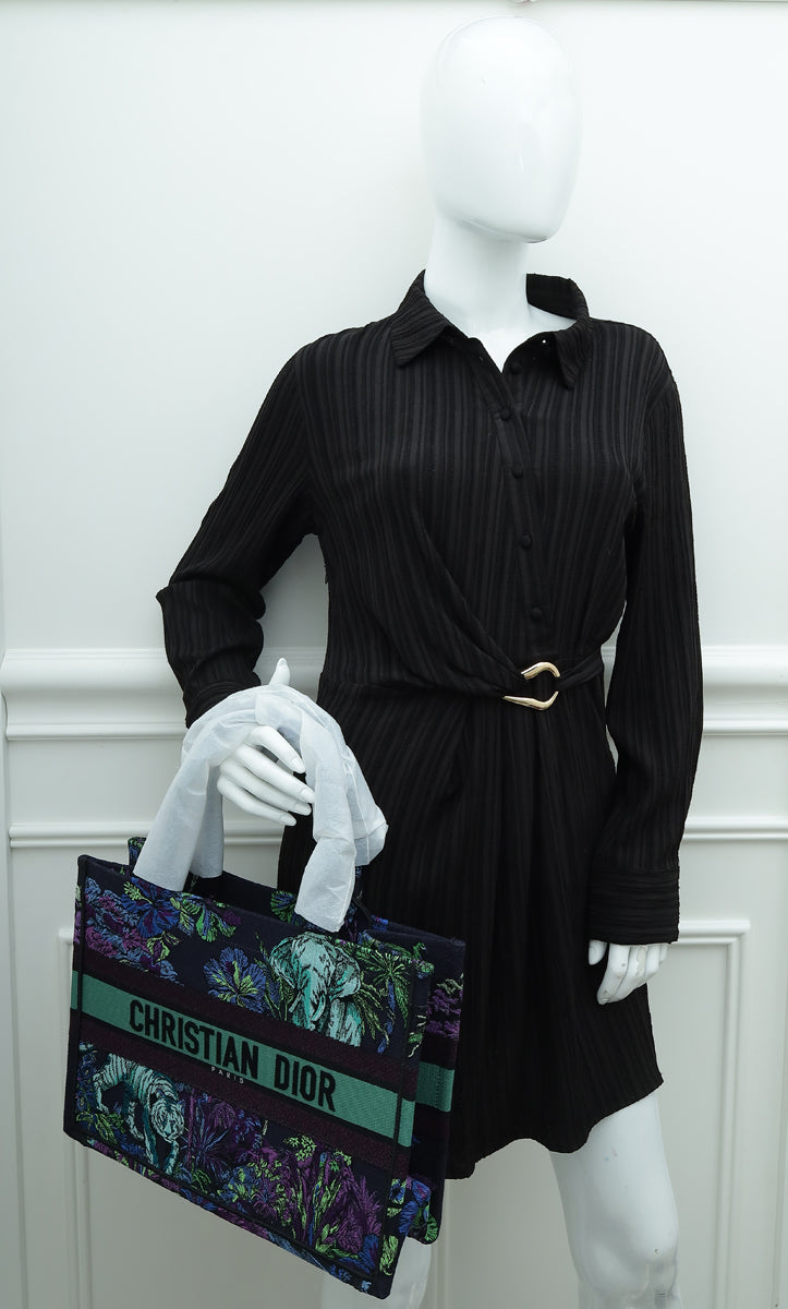Christian Dior Multicolor Toile de Jouy Voyage Medium Book Tote Bag
