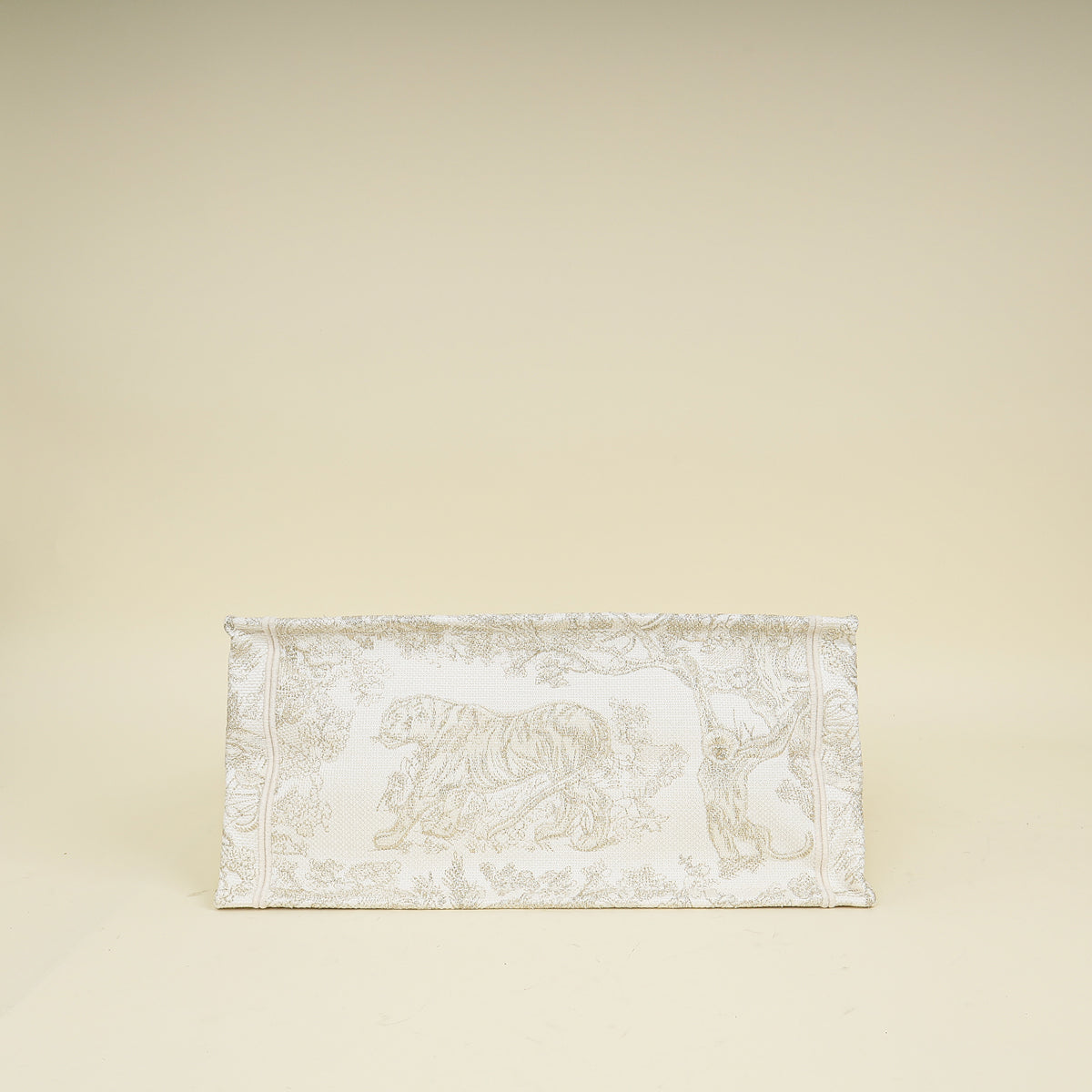 Christian Dior Bicolor Toile de Jouy Book Tote Medium Bag With MU Initials