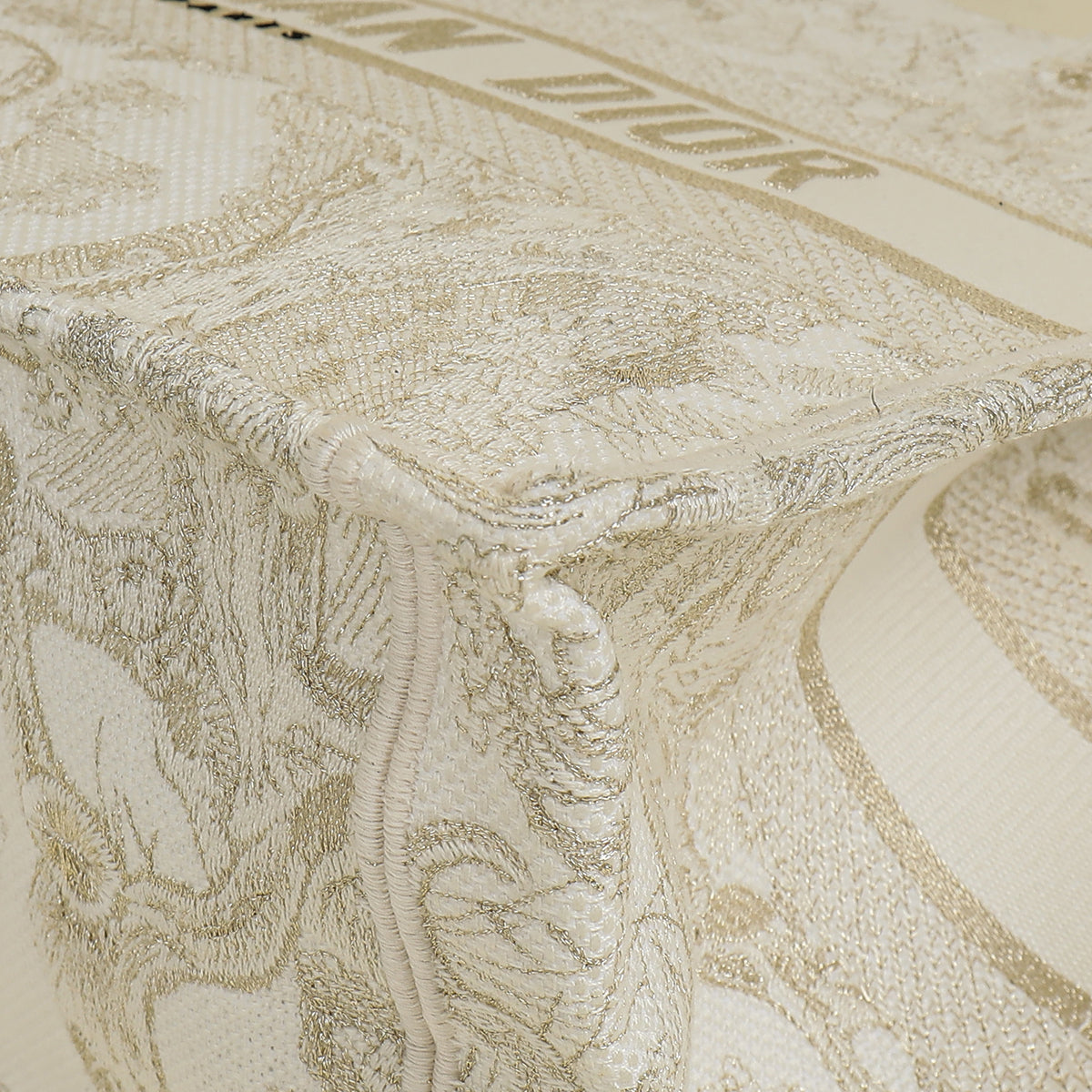 Christian Dior Bicolor Toile de Jouy Book Tote Medium Bag With MU Initials