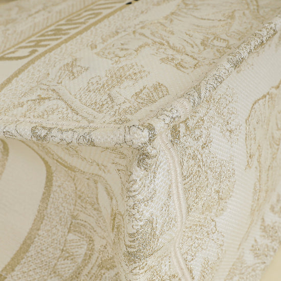 Christian Dior Bicolor Toile de Jouy Book Tote Medium Bag With MU Initials