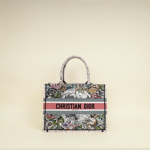 Christian Dior Multicolor Constellation Embroidery Book Tote Medium Bag w/USH Initials