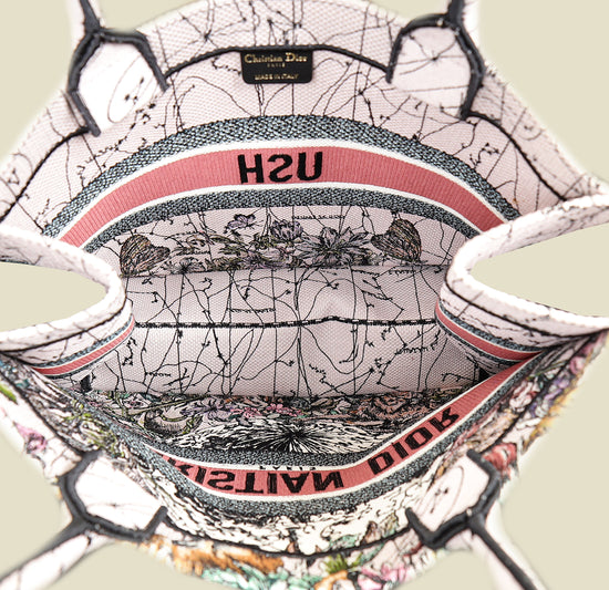 Christian Dior Multicolor Constellation Embroidery Book Tote Medium Bag w/USH Initials