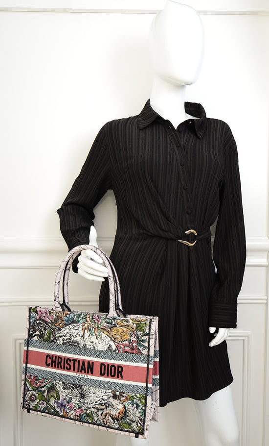 Christian Dior Multicolor Constellation Embroidery Book Tote Medium Bag w/USH Initials