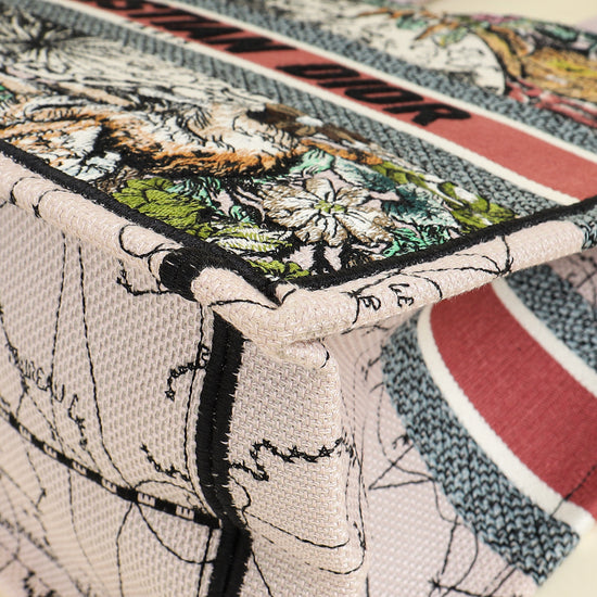 Christian Dior Multicolor Constellation Embroidery Book Tote Medium Bag w/USH Initials