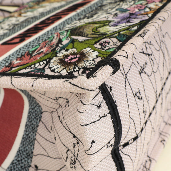 Christian Dior Multicolor Constellation Embroidery Book Tote Medium Bag w/USH Initials