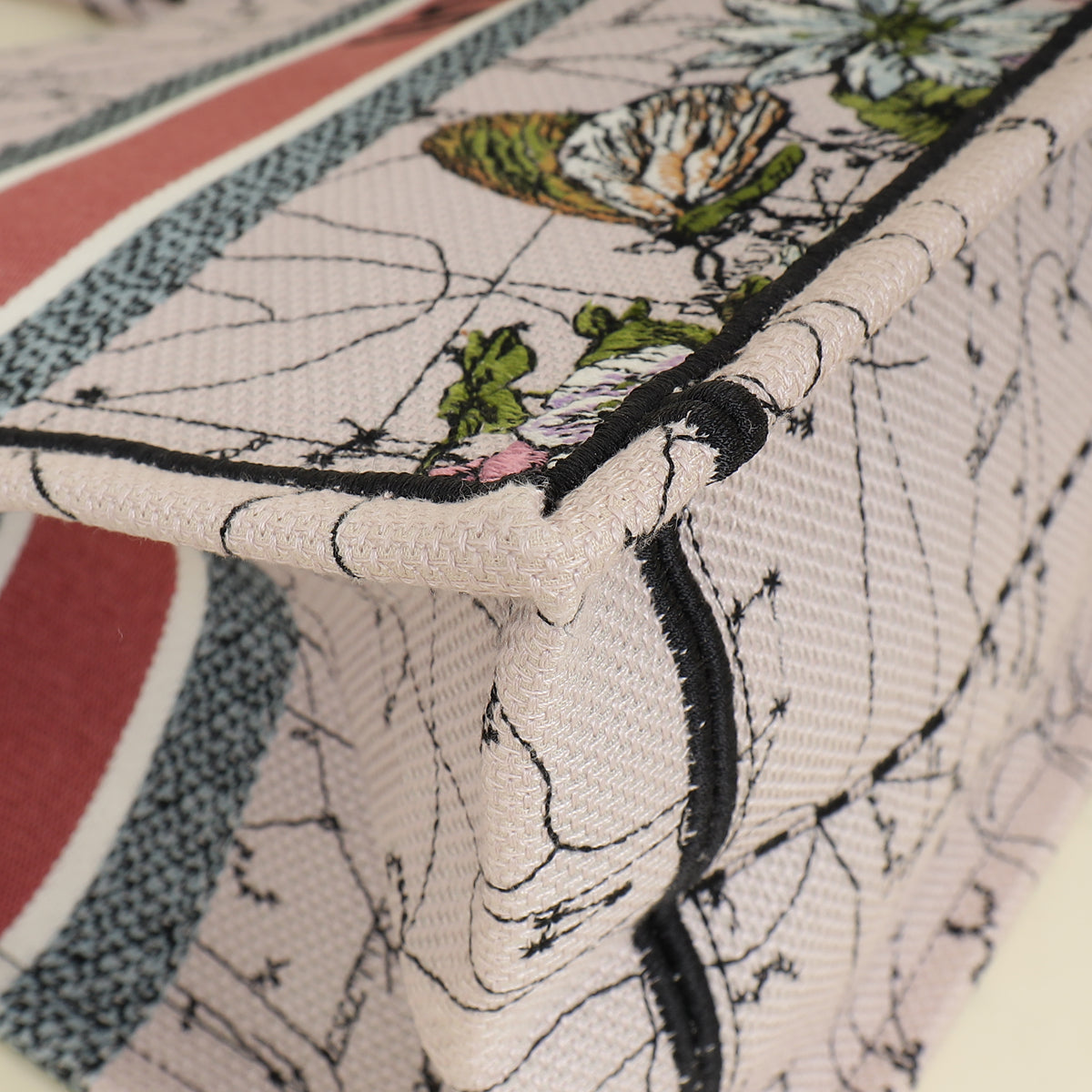 Christian Dior Multicolor Constellation Embroidery Book Tote Medium Bag w/USH Initials