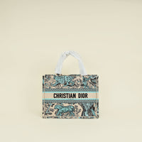 Christian Dior Bicolor Toile De Jouy Sauvage Book Tote Medium Bag