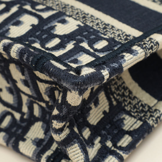 Load image into Gallery viewer, Christian Dior Navy Blue Oblique Book Tote Mini Bag
