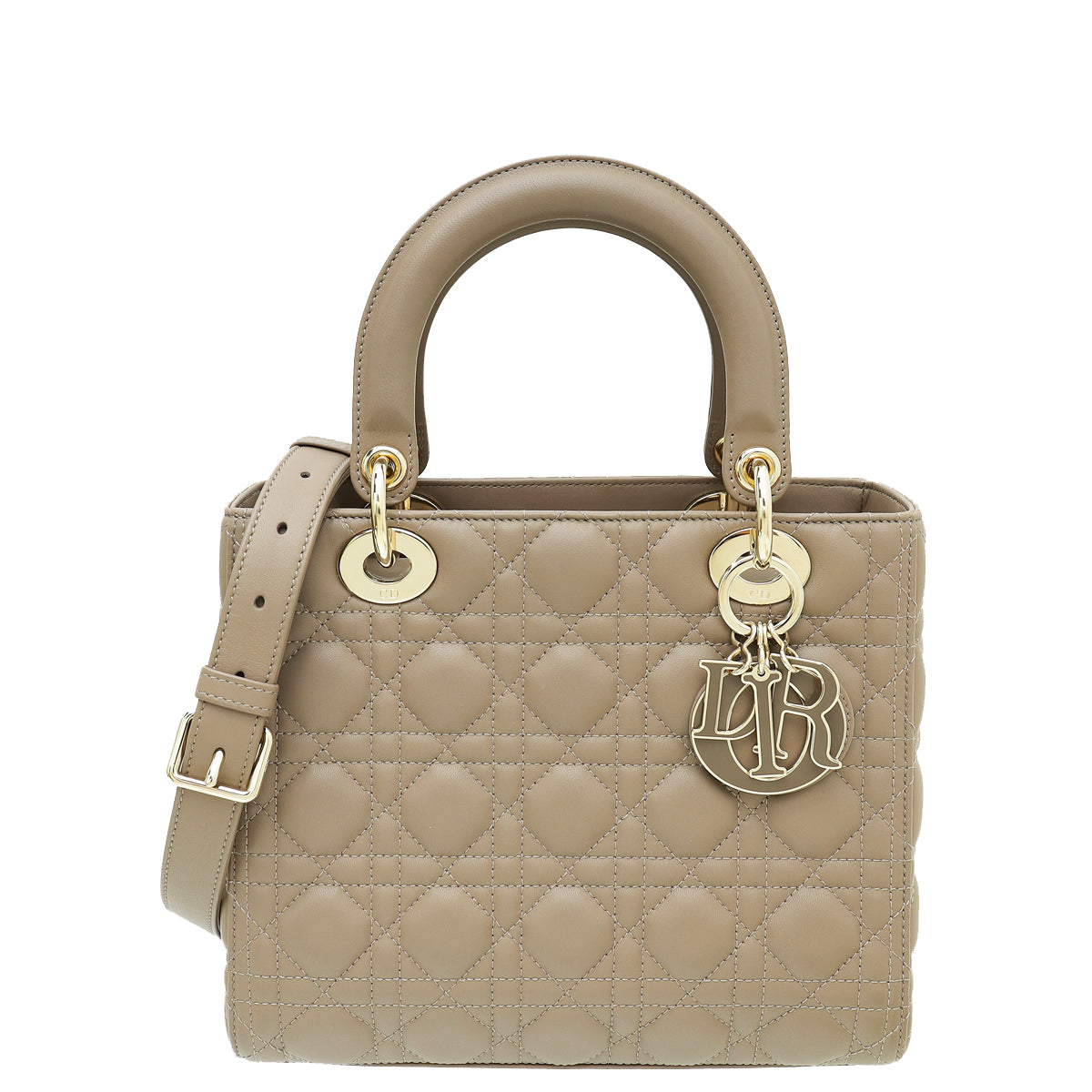 Christian Dior Warm Taupe Lady Dior Medium Bag-Christian Dior-THE CLOSET