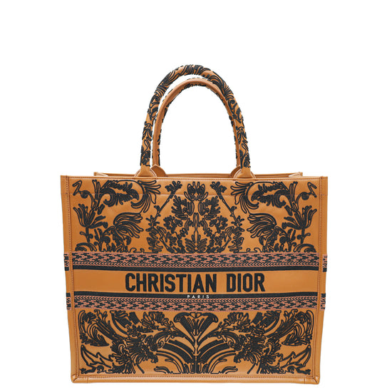 Christian Dior Bicolor Book Tote Cornely-Effect Embroidery Large Bag