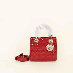 Christian Dior Red Lady Dior Small Bag