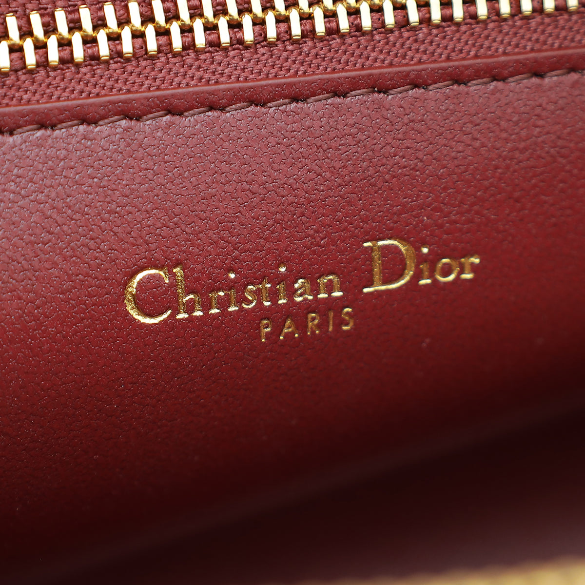 Christian Dior Burgundy Caro Double Pouch Bag