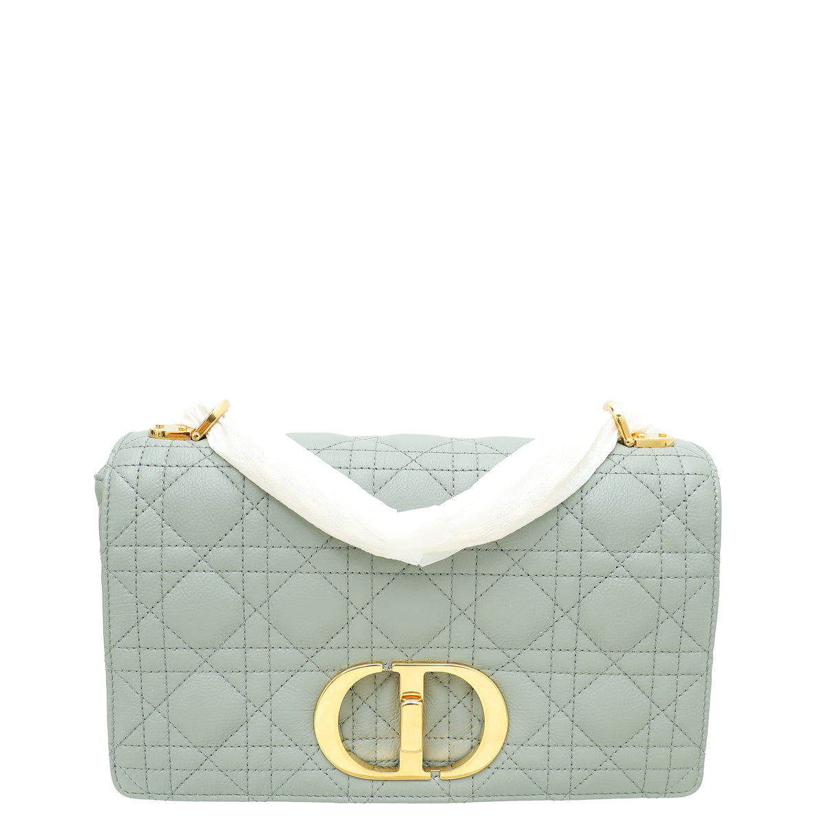 Christian Dior Grey Caro Medium Shoulder Bag