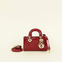 Christian Dior Red Micro Lady D-Joy Bag