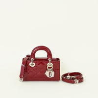 Christian Dior Cherry Red Micro Lady D-Joy Bag