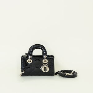 Christian Dior Black Micro Lady D-Joy Bag