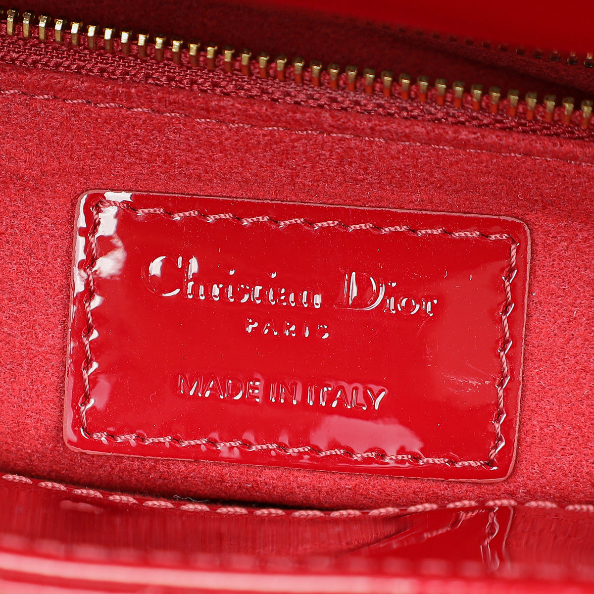 Christian Dior Cherry Red Lady Dior Mini Chain Bag W/ Twilly – THE