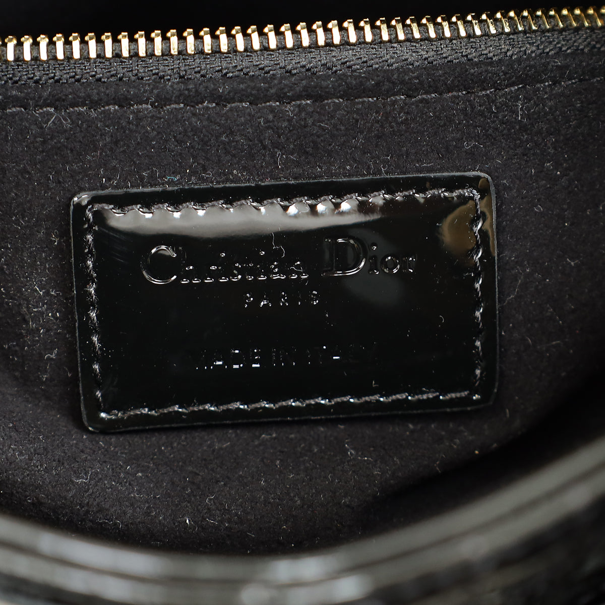 Christian Dior Black Lady Dior Mini Chain Bag W/ Twilly