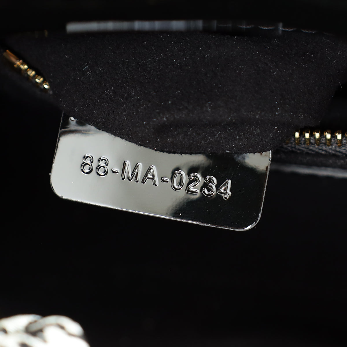 Christian Dior Black Lady Dior Mini Chain Bag W/ Twilly