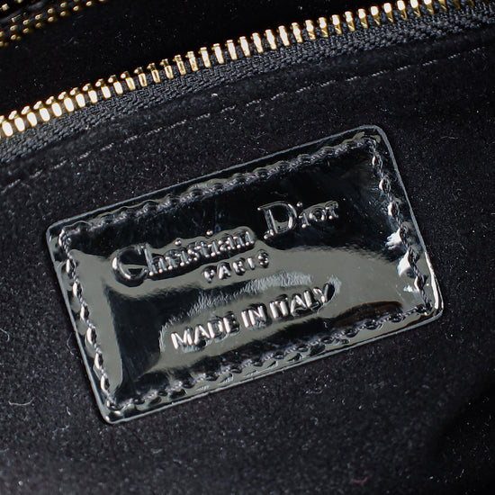 Christian Dior Black Lady Dior Mini Chain Bag w/ Twilly