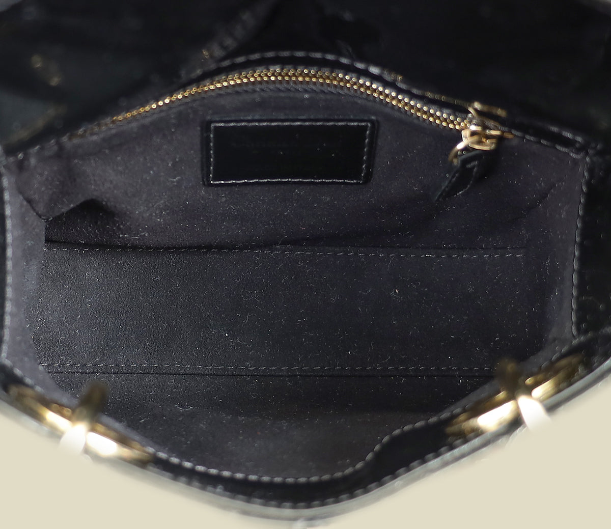 Christian Dior Black Lady Dior Mini Chain Bag w/ Twilly
