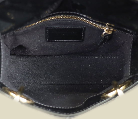Christian Dior Black Lady Dior Mini Chain Bag w/ Twilly