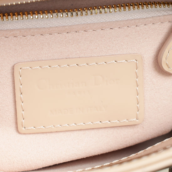 Christian Dior Powder Beige Lady Dior Mini Chain Bag