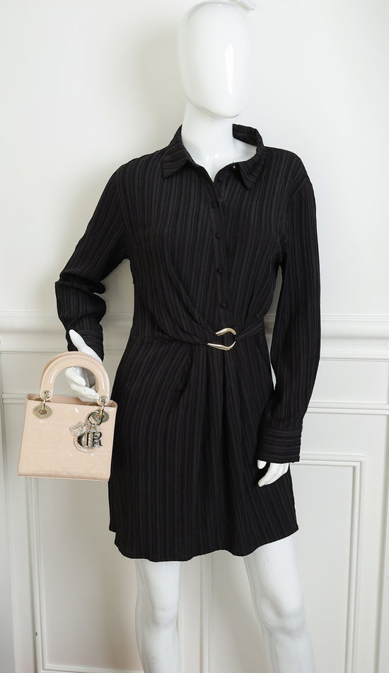 Christian Dior Powder Beige Lady Dior Mini Chain Bag