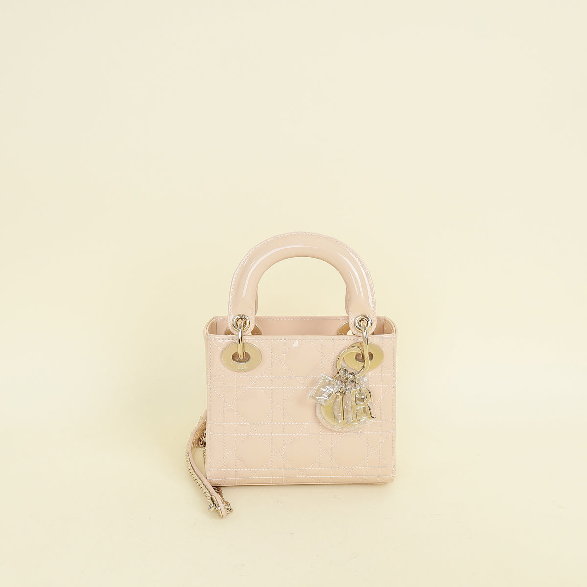 Christian Dior Powder Beige Lady Dior Mini Chain Bag