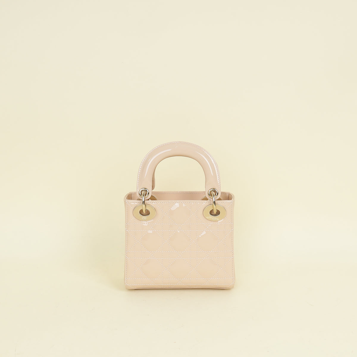 Christian Dior Powder Beige Lady Dior Mini Chain Bag