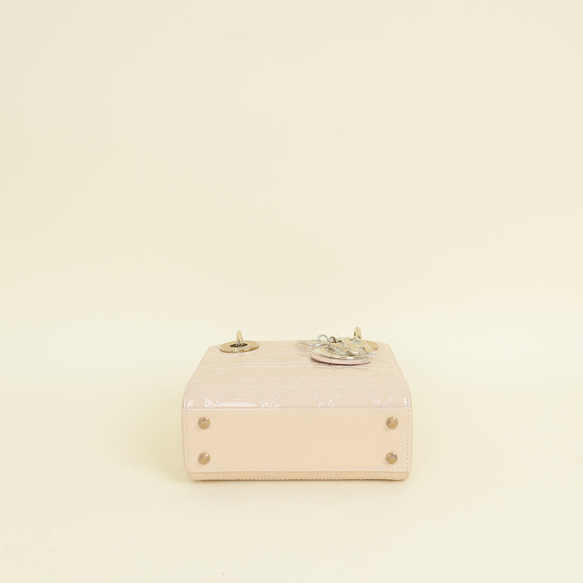 Christian Dior Powder Beige Lady Dior Mini Chain Bag