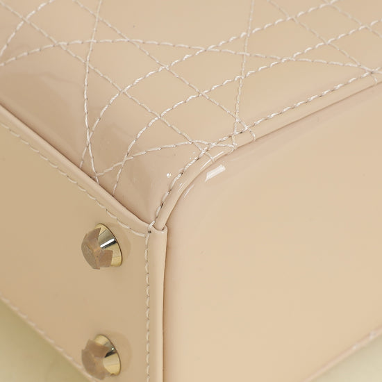 Christian Dior Powder Beige Lady Dior Mini Chain Bag