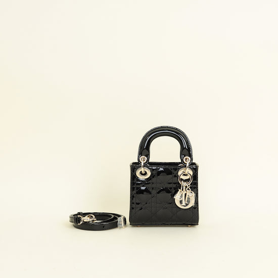 Christian Dior Black Lady Dior Micro Bag