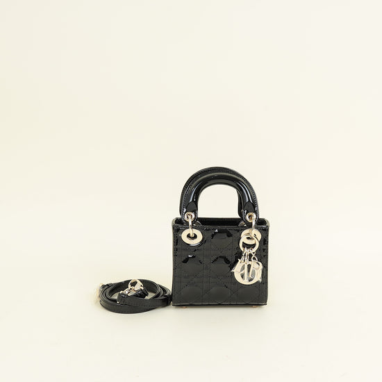 Christian Dior Black Lady Dior Micro Bag