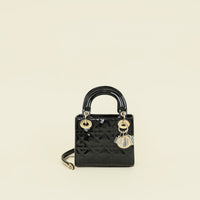 Christian Dior Black Chain Mini Lady Dior Bag