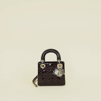 Christian Dior Plum Chain Mini Lady Dior Bag