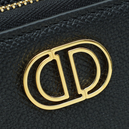 Christian Dior Black Caro Double Pouch Bag