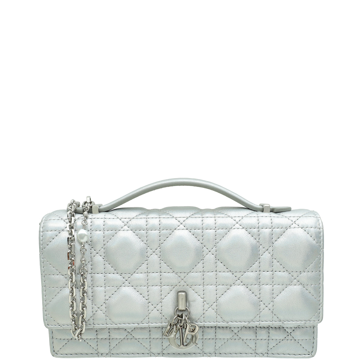 Christian Dior Iridescent Metallic Silver My Dior Cannage Mini Bag-Christian Dior-THE CLOSET