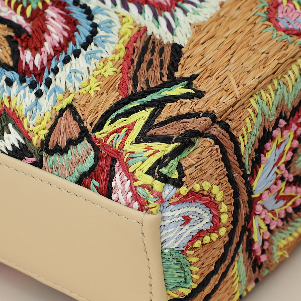 Christian Dior Multicolor Lady D-Joy Medium Raffai Albero della Vita Embroidery Bag-Christian Dior-THE CLOSET