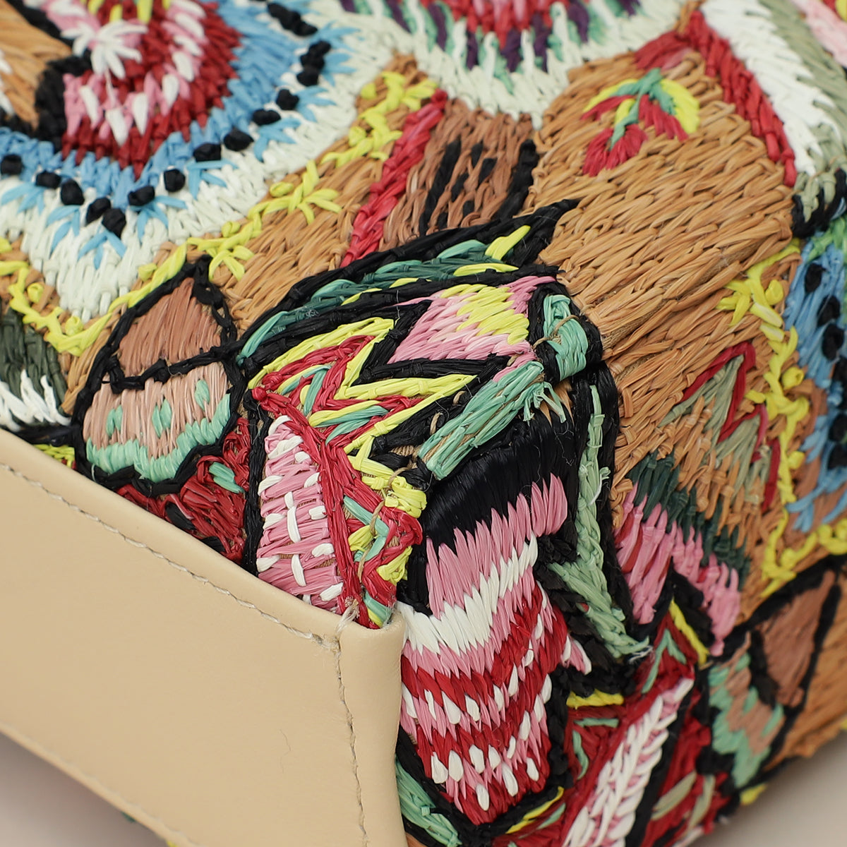 Christian Dior Multicolor Lady D-Joy Medium Raffai Albero della Vita Embroidery Bag-Christian Dior-THE CLOSET